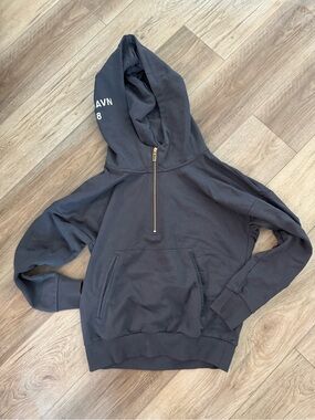 Puma Special Edition Men's Black Half-Zip Hoodie with Gold Zipper